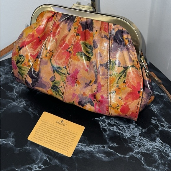 PATRICIA NASH Verbania Frame Leather Crossbody Rainforest Floral AUTHENTIC NWT - Picture 4 of 11